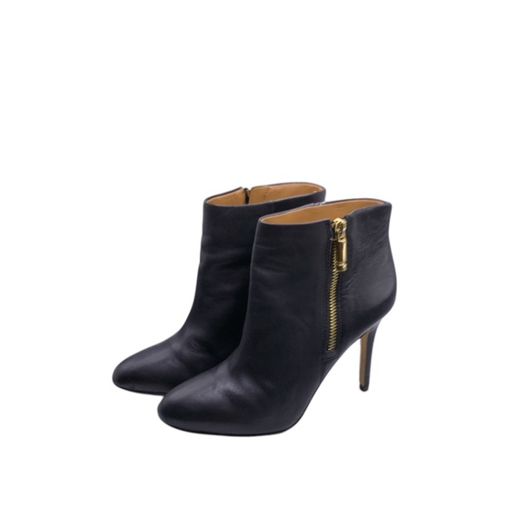 BANANA REPUBLIC Black Leather Ankle Booties - Picture 2 of 10